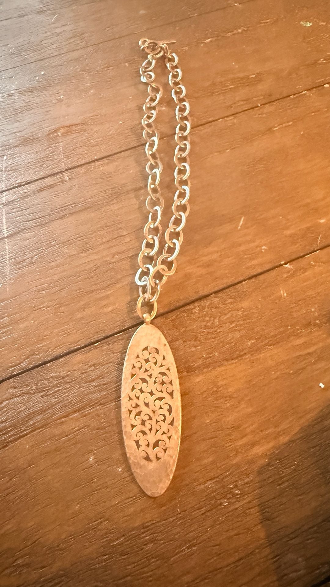 Lois Hill Sterling Silver Pendant Necklace Chain